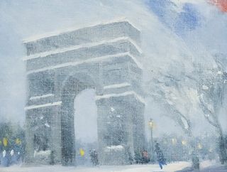 French School, Arc de Triomphe in Winter