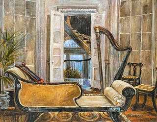 Dennis Carney, Interior with Harp and Lyre