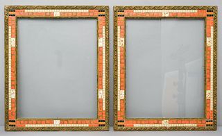 Pair of Tile Decorated Frames