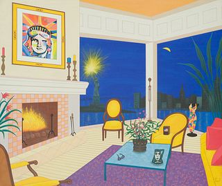 Fanch (Francois) Ledan, Interior with Peter Max