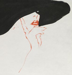 Rene Gruau, "Femme au Chapeau Noir"