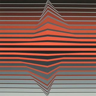 Victor Vasarely, Red and Gray