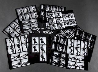 Paul Rowland Studio (American, 20th c.) 18 Black and White RC Contact Sheets