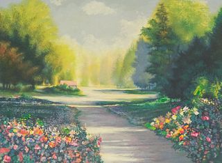 Alex Perez, Landscape with Flowers