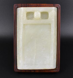 Chinese Jade Carved Ink Stone, Qing Dynasty