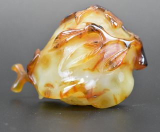 Chinese Agate Carved Snuff Bottle,Qing D.