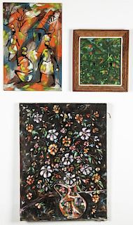 Paul Beauvoir (Haitian, 1932-1972) 3 Original Paintings