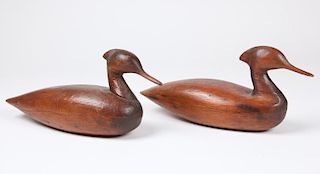 Pair Early 20th C Duck Decoys