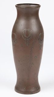 Silver Crest Bronze Baluster Vase