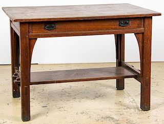 Arts and Crafts Library Desk