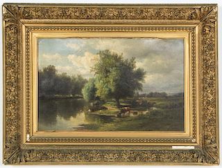 Hendrik Dirk Kruseman van Elten (Dutch/American, 1829-1904) Landscape Painting