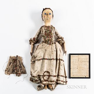 18th Century Doll with Gown and Stays