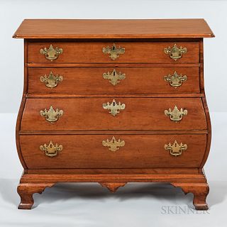 Chippendale Mahogany Bombe Chest of Drawers