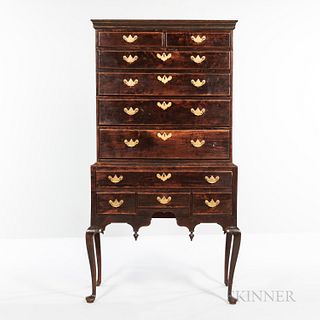 Queen Anne Cherry High Chest of Drawers