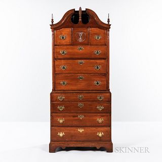 Cherry Carved Chest on Chest