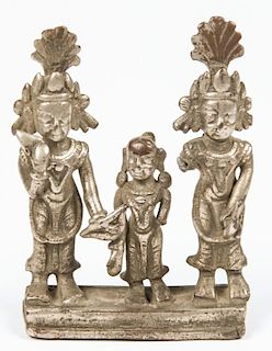 3-Figure Statue, India, Ca. 1800