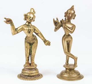 Krishna and Radha Statues, Ca. 1800-1850