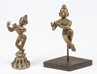 2 Bronze Krishna Statues