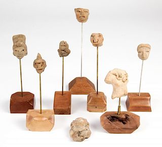 Group of 8 Terra-cotta Pre-Columbian Fragments