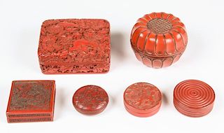 Meiji Period Cinnabar Boxes