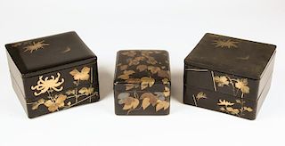 3 Japanese Lacquer Boxes