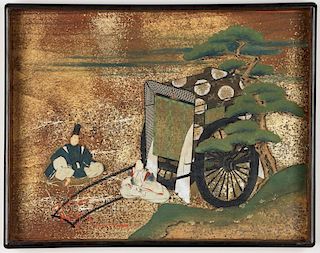 Edo Period Paint Decorated Tray