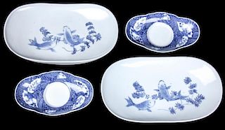 Meiji Period Japanese Porcelain Trays
