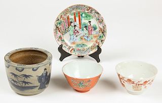 Group of 4 Antique Chinese Ceramics