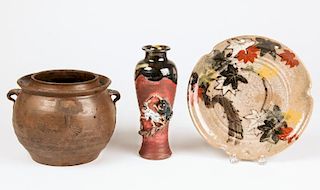 3 Pcs Japanese Pottery