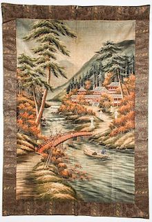 Chinese Pastoral Tapestry: 57" x 82"