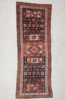Antique Kazak Rug: 3'8" x 10' (112 x 305 cm)