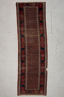 Antique Bidjar Rug: 3'4" x 10'8" (102 x 325 cm)