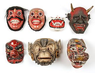 7 Vintage Indonesian Masks