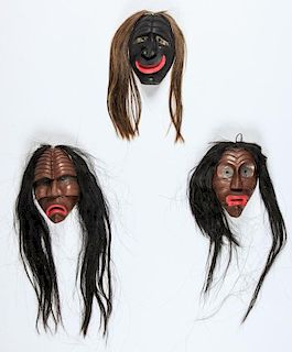 Group of 3 False Face Masks