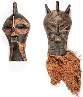 2 African Songye Masks