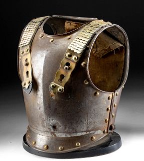 Superb 18th C. French Iron & Brass Cuirass Armor