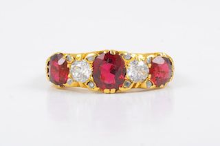 Antique Ruby Diamond Ring