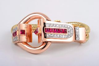 Mauboussin Ruby Diamond Gold Watch