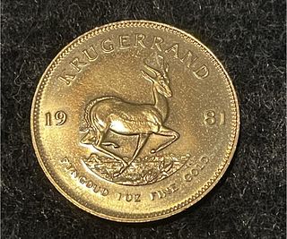 1981 SOUTH AFRICAN KRUGERRAND 1oz 22kt COIN