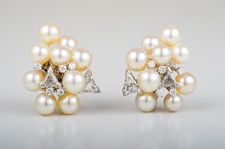Webb Diamond Pearl Earrings