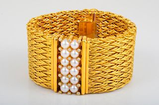 Corum Heavy Gold Weaving Bracelet