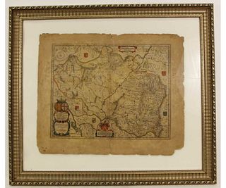 FRAMED THE KINGDOM OF ARAGON C.1640 MAP