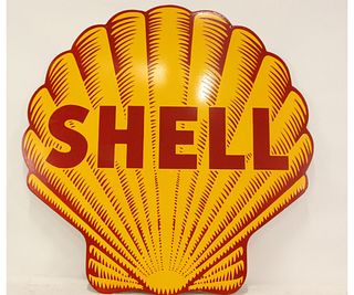 DOUBLE SIDED SHELL OIL SIGN