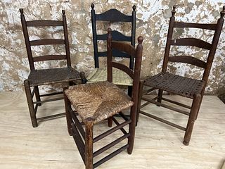 Four Ladderback Chairs