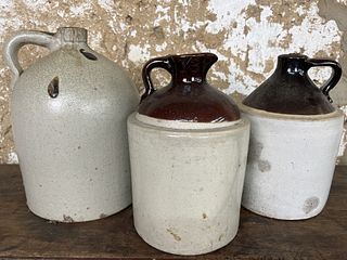 Three Stoneware Jugs