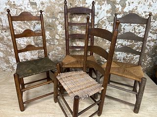 Four Ladderback Chairs