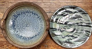 Studio Pottery Charger and Bowl
