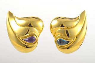 Chopard Gold Gemstone Earrings