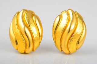 Web Gold Earrings