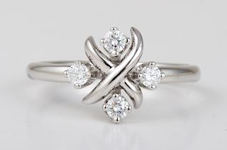 Tiffany Schlumberger Platinum diamond ring